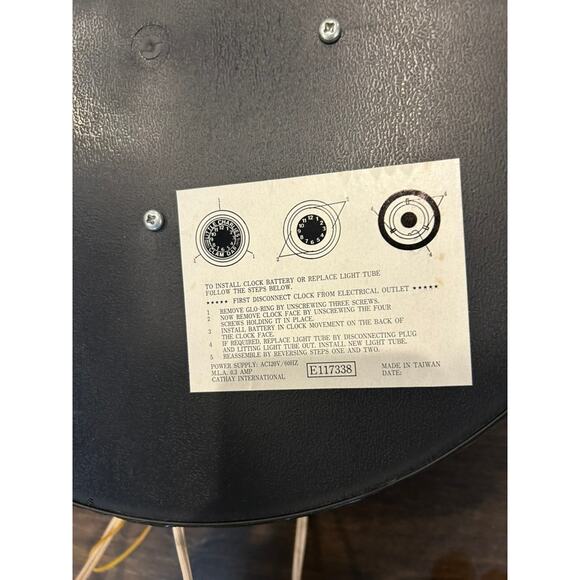 Vintage 1988 Cup-O-Java Light Up Wall Clock 13" Art Deco Retro Diner Seinfeld - Picture 10 of 13